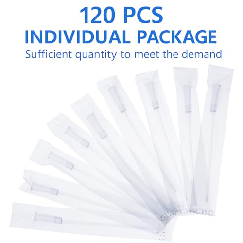 Image of Nuanchu White PVC Replacement Tube Supplies Colon Tubes Kit Clear Replacements Hose with Flexible Rounded End for Smooth Insert Catheters for Women Men Fr12 (120 Pcs)