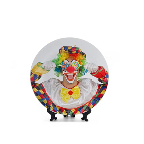 MR.R Sets of 2 Sublimation Blanks White Ceramic Flat Plate with Stand,Porcelain Plates. 10 inch Round Dessert or Salad Plate, Lead-Free, Safe in Microwave, Oven, and Freezer by MR.R - Used condition - Image 6