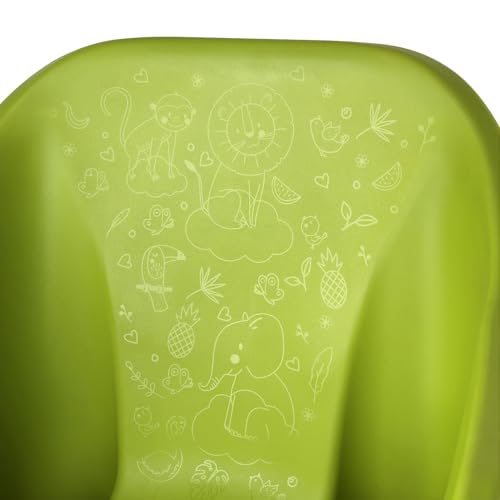 Image of CELLO Plastic Sofa Chair | Kursi | Matt and Gloss Pattern | Chairs for Home, Dining Room, Bedroom, Kitchen, Living Room, Office and Outdoor & Garden | Strong and Sturdy Structure | Green