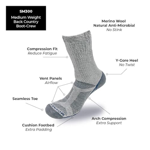 Fish Monkey Mediumweight Boot-Crew socks Sage L3