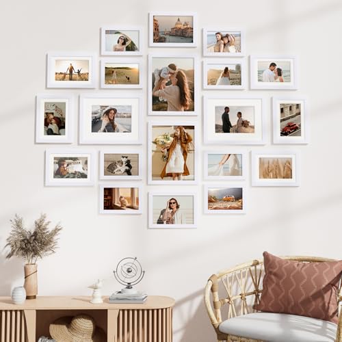 Vittanly 20 Pack Picture Frames Collage Wall Decor, White by Vittanly - Used condition - Image 5