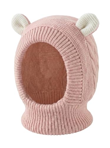 La mejor selección de Prendas de punto para Niño que puedes comprar esta semana. 42 Gorro de Invierno Tejido de Punto para Niños y Niñas, Diseño de Cachorro con Orejas, Estilo de Dibujos Animados, para Bebés (MX/US, Edad, 3 Meses, 12 Meses, Rosa)