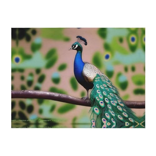 JDFHGNU Manta de franela con diseño de pájaros y pavo real, 40 x 30 pulgadas, adecuada para acampar o viajar, sofá cama