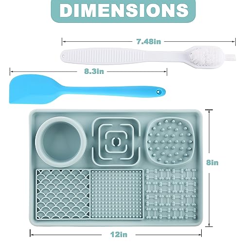 Petration Tapete de Lamber para Cães, Tapete de Lamber de Alimentação Lenta com Ventosas para Comida