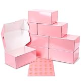 DERZIFUN 9'x6'x4' 30 Pack Shipping Boxes, Glossy Pink Corrugated Cardboard Mailing Boxes for Small Business Packaging, Shipping Mugs, Subscription Boxes
