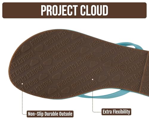 Image of Project Cloud Flip Flops for Women Footwear- Lightweight and Memory Foam Insole Sandals for Women 2026 - Durable Non-Slip Beach Essentials Flats for Women Sandals (Foundations)
