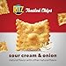 RITZ Toasted Chips Sour Cream and Onion Crackers, Party Snacks, 8.1 oz