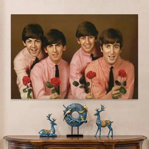LUISAS Poster d’art vintage des Beatles sur toile – Impression d’art moderne pour chambre à coucher – 30 x 45 cm - Les Beatles, Paul McCartney, John Lennon, RIngo Starr, George Harrison LUISAS Poster d'art vintage des Beatles sur toile - Impression d'art moderne pour chambre à coucher - 30 x 45 cm – Image 7