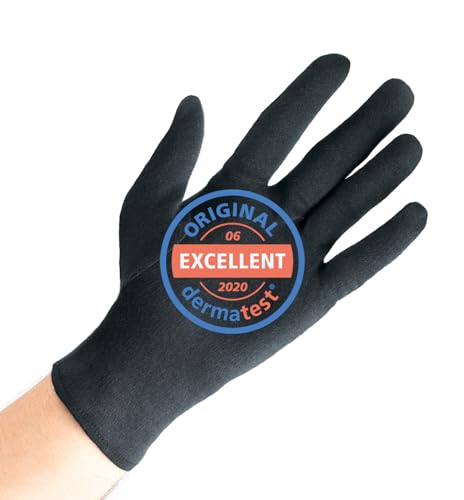 Guantes de algodón blanco, guantes hidratantes, guantes de hilo hechos de 100% algodón para su protección cuando tenga la piel seca, 2 pares XS