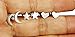 3 Pair Set Stud Earrings Moon, Star and Heart for Women Men 7 MM Tiny Simple Geometric Stud Earring (3)