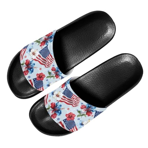 Image of Footwear for Mens Open Toe Athletic Sandals Anti-Slip Sole Slide Sandals Pillow House Flat Shoes Comfortable Slip On Slippers for Indoor & Outdoor