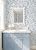 Micpolo Peel and Stick Wallpaper Floral Blue Wall Paper Boho Watercolor Waterproof Wallpaper for Bathroom Laundry Room Removable Self Adhesive Contact Paper Vinyl Roll Shelf 17.3inx78.7in