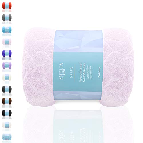 AmeliaHome Plaid, Polyester, Nessa Rose Clair, 70 x 150