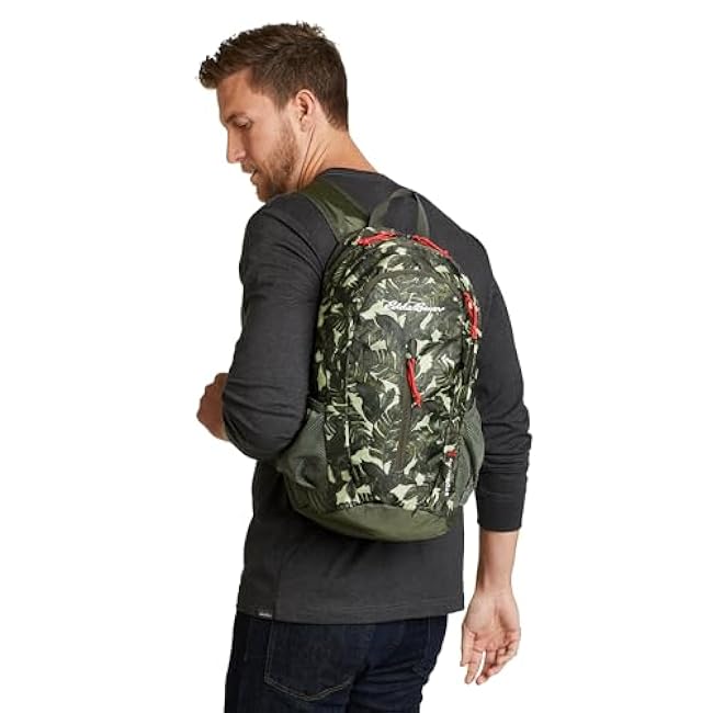 Eddie Bauer Stowaway Packable Backpack | Travel | Outdoor | Lightweight | Foldable | Durable | Ripstop Polyester | 20L - Port Red