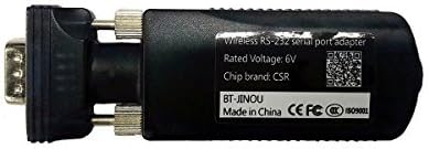 JINOU Bluetooth 3.0 RS232 Serial Male Adapter with Class 2 Internal Antenna DB9 Pin for Wireles Data Transfer Serial Port 10m