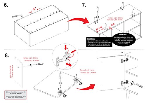 Midtown Concept 3-Cabinet Buffet, Distressed Brown #TOP6