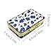 MIAO JIN 4PCS Square Lipstick Case with Mirror Lipstick Case Double Branch Storage Case Kiss Lock of Iron Mini Portable Vintage Floral Pattern Jewelry Case Cosmetic Case