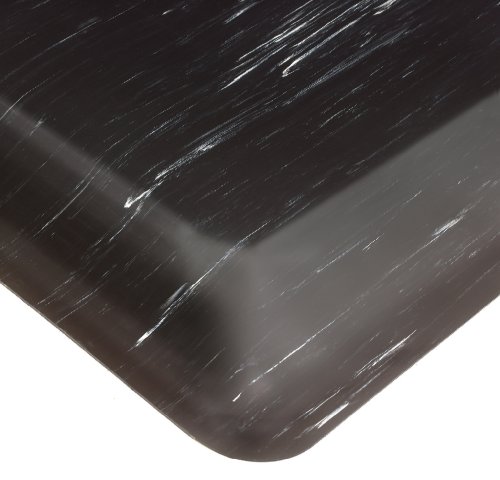 Wearwell PVC 419 UltraSoft Tile-Top Mat, Safety Beveled Edges, for Dry Areas, 2' Width x 3' Length x 7/8
