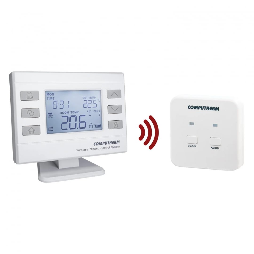Wireless Room Thermostat & Receiver Programmable Heating & Air Condition