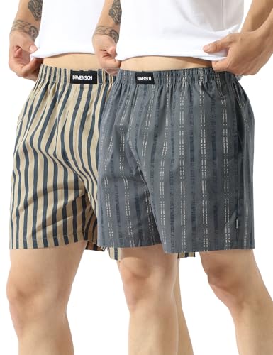 Image of DAMENSCH Gift Box Boxer Shorts Regular Fit 100% Cotton Inner Boxer Back Pocket Breathable Super-Soft Anti-Bacterial Microfibre Waistband Ultra-Light Innerwear for Men