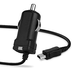 Cargador Gps Garmin 12 subtel® Cargador de Coche 1.1m 1A / 1000mA Compatible con navegador Garmin Edge, Drive, DriveAssist, DriveSmart, Nüvi, Oregon, eTrex, GPSMAP, Cable de Carga Mini USB 5V