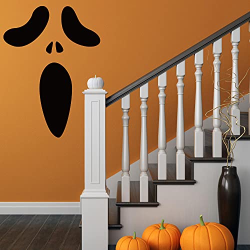 Lomimos Halloween Door Sticker,Black Ghost Window Wallpaper For Decoration Indoor Outdoor Party Haunted House Supplies #TOP6