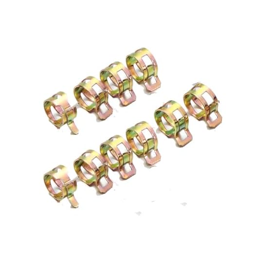 10Pcs Stainless Steel Tube Clamp Fastener, 5-16mm Hose Clips for Fuel Oil Water Lines(12mm)