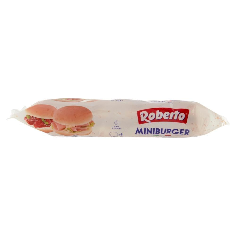 Italian Gourmet Mini Pains Hamburger Classiques 4 x 200 g, Lot de 32 Mini Pains Moelleux pour Mini Burgers, Mini Sandwichs et Buffets, Format Pratique pour Apéritifs + Italian Gourmet Polpa