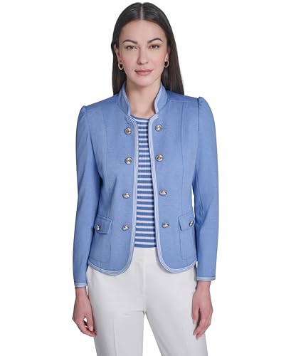 Blazer Tommy Hilfiger femme col bande pour silhouette structurée