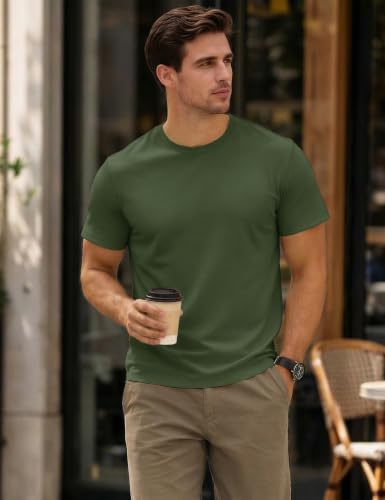 Image of MAGCOMSEN Mens T-Shirts Short Sleeve UPF 50+ Lightweight Moisture Wicking Basic Crewneck Casual Summer Cooling T Shirt