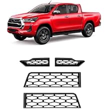 Compatible with Toyota Hilux 2026 Accessories,Front Grille Inserts Bumper Grill Guard Molding Trim ABS Material 2PCS