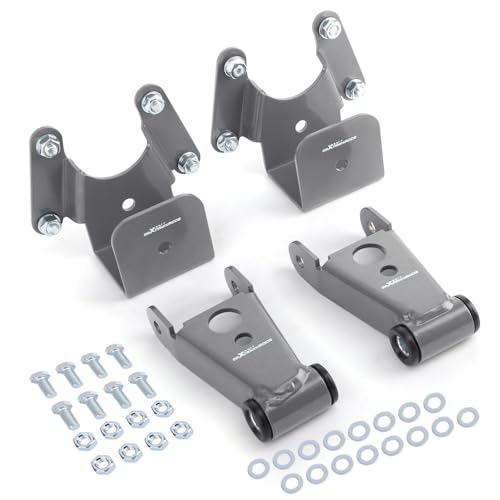 Tuningsworld 4" Drop Hanger and Shackle Kit, Lowering Kits for Dodge Charger Ram D100 D150 All Cabs 1972-1993 2WD