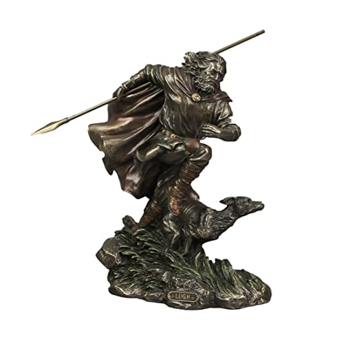 Estatua de Lugh dios celta de 9 pulgadas en bronce y resina miniatura 1