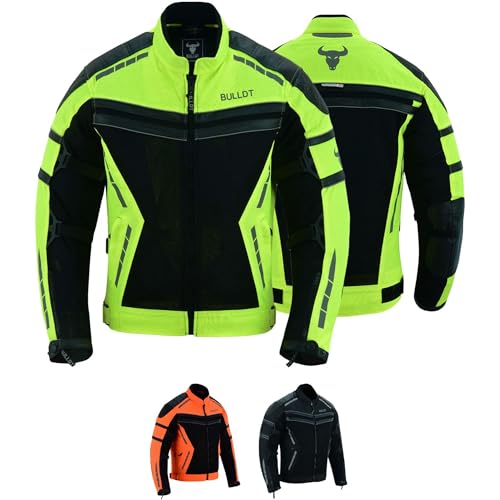 BULLDT Motorradjacke Herren sommer mit abnehmbar CE-Protektoren &...