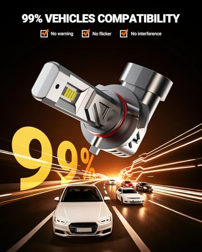 Image of SEALIGHT HB4 /9006 LED Bulb, 900% Super Bright, 6500K White Light, Real 1:1 Size, Plug and Play, IP68 Waterproof, 2 Pack