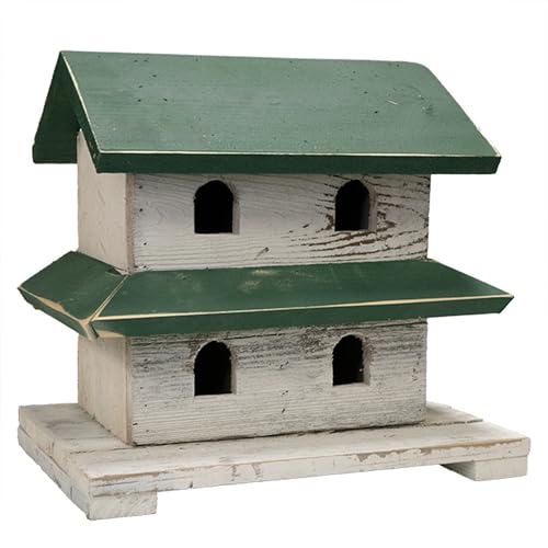 Bird in Hand Amish Made Hanover Purple Martin House – 4-Room Reclaimed Wood Birdhouse