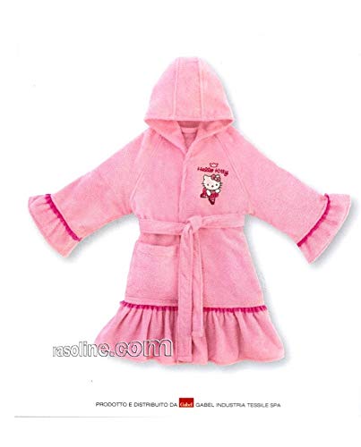 Hello Kitty Albornoz Niños Esponja Algodón Ballet TG. 02 años 6 Fucsia