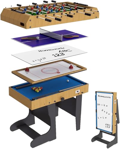 Riley 4ft Multi Games Table, 12-in-1, Incl. Football, Pool & Air Hockey