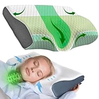 Travesseiro Cervical Ortopédico PREMIUM para Coluna com Espuma Viscoelástica Anatomico 50x30cm Almofada de Memoria de Pescoço Hipoalergênico Suporte para Dores na Coluna Almofada de Pescoço JadeVic