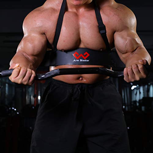 W Waisfit Arm Blaster Bicep Curl Thick Aluminum Adjustable Bodybuilding Bicep Isolator Pink,Barbell Curl Assistant Arm Curl Bar (Black) #TOP5