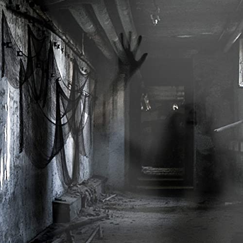 Biubee Black Halloween Fabric Cloth Set - 5 Pack (30x72inch) - Spooky Gauze for Haunted House & Party Decoration