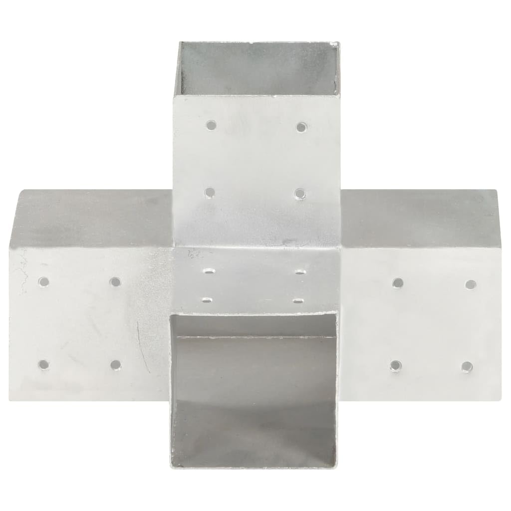 Łączniki słupków z ocynkowanego metalu, 4 szt. 101 x 101 mm, do słupków ogrodzeniowych, słupków, listew drewnianych, łączenia, uchwyt do stabilnej granicy ogrodu i montażu maskującego