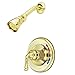 Kingston Brass GKB632SO Magellan Shower Faucet, Polished Brass