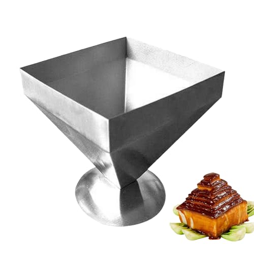 Gacqpli Molde de Alimentos - Forma de Carne en Forma de Pirámide De Acero Inoxidable - Molde de Metal Reutilizable Resistente al Calor Para Hornear Pasteles De Arroz Postre Pasteles Pasteles Zongzi
