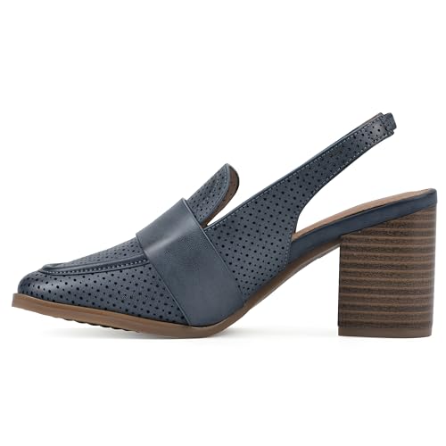 Image of WHITE MOUNTAIN Women's Vocality Loafer Style Block Heel