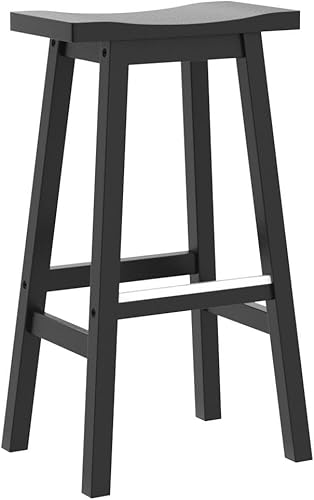 Miniatura 5 de PayLessHere Bar Stools Set of 2, Saddle Stools 30 Inch Heigh, Bar Chairs Seat with Footrests and Industrial, Kitchen Counter Stools for Restaurant,