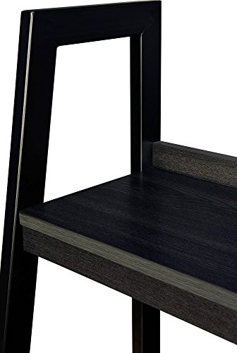 Ameriwood Home Lawrence 4 Shelf Ladder Bookcase Bundle, Black