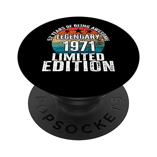 52 cumpleaños Año de nacimiento 1971 Edición limitada PopSockets PopGrip Intercambiable