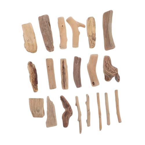 DIYEAH 20 piezas Bloques de Madera Natural sin Terminar para Manualidades y Decoración de Jarrones Driftwood Irregulares para Proyectos Creativos y Decoración Costera