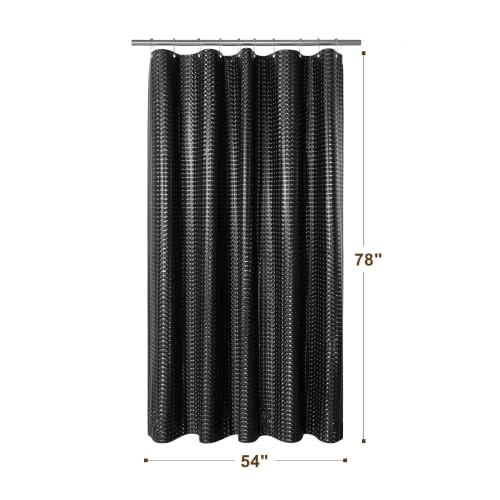 Image of Barossa Design 54x78 Stall Shower Curtain Liner Dimensional Black